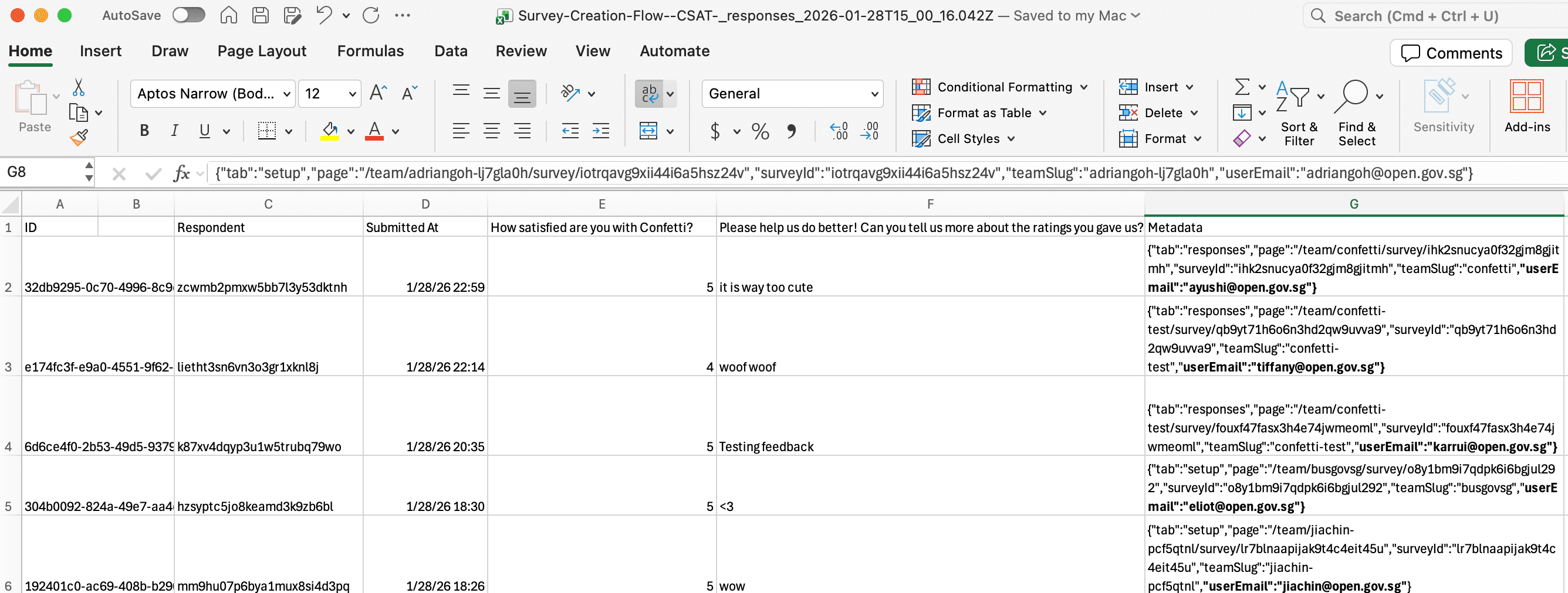 Download CSV