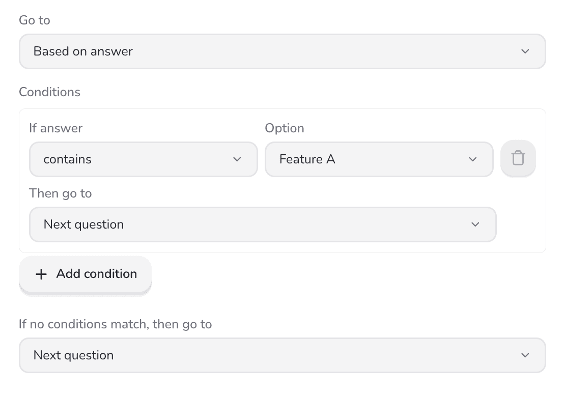 Go to routing options
