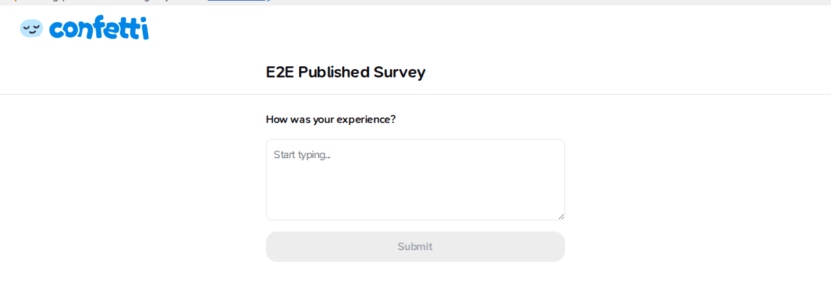 Respondent view of a platform survey