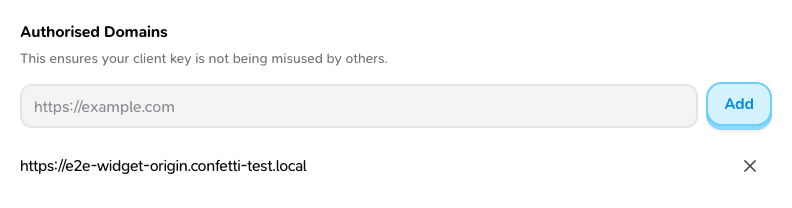 Authorised Domains section in Team Settings